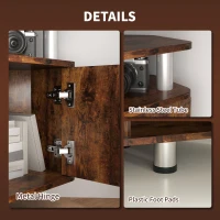 HOMCOM TV Unit Cabinet for TVs up to 55 Inches with Storage Shelves and Cupboard, Entertainment Centre for Living Room, Rustic Brown(m-5)