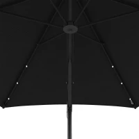 Outsunny 3(m) Solar LED Cantilever Parasol - Black(m-9)