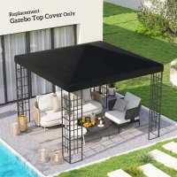 Outsunny 3 x 3(m) Gazebo Frame Replacement - Black(m-2)