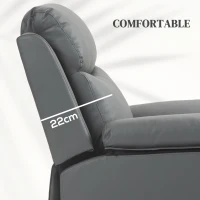 HOMCOM Faux Leather 70° Electric Riser Recliner Chair, Charcoal Grey(m-5)