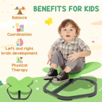 AIYAPLAY Butterfly-Shaped Kids Swivel Chair, Sensory Spinning Chair for Balance and Coordination Training, Green(m-4)