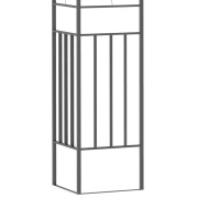 Outsunny 3 x 3m Outdoor Steel Gazebo with 2 Tier Roof, Garden Gazebo Patio Canopy Marquee Shelter with Decorative Steel Frame - Grey(m-8)