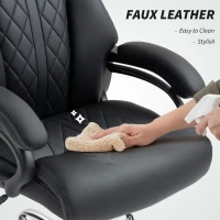 HOMCOM Executive Office Chair with Spring Padding - Black(m-7)