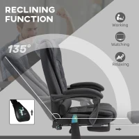 Vinsetto Six-Point Massage and Heated Office Chair - Black(m-5)