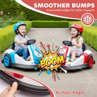 AIYAPLAY Kids Bumper Car with 360-Degree Rotation, 6V Electric Ride On Car with Music and Horn for 3-8 Years Old, Red(m-6)