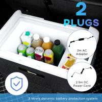 Outsunny 40L Portable Car Refrigerator - Grey and Black(m-6)