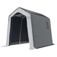 Outsunny 1.8 x 2.4m Garden Storage Shed Tent, Waterproof Portable Shed Shelter for Motorbike, Garden Tools, Bike Storage(m-1)