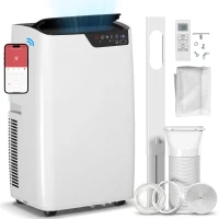 HOMCOM Portable Air Conditioner 14000 BTU, 4-in-1 AC Unit with Cool, Dehumidifier, Fan, Sleep Mode, WiFi Voice Remote Control(m-1)