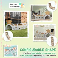 AIYAPLAY Monkey-Design Kids Play Tunnel for Crawling, Climbing, for ages 3-6 Years, Brown(m-6)