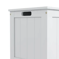 HOMCOM Storage Chest, Modern Storage Trunk with 2 Safety Hinges and Cut-out Handles, Wooden Toy Box for Living Room, Entryway, 76 x 40 x 48 cm, White(m-8)