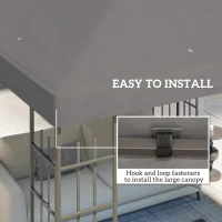 Outsunny 3 x 3(m) Gazebo Frame Replacement - Grey(m-5)
