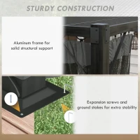 Outsunny 3 x 4m Aluminium Frame Pergola, with Retractable Roof - Dark Grey(m-6)