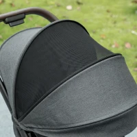 AIYAPLAY Foldable Baby Stroller with Adjustable Seat, 5-Point Harness, Canopy, Basket, 6.3kg Lightweight & Compact, Dark Grey(m-9)