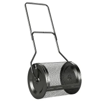 Outsunny Compost Spreader, 20" Peat Moss Spreader with Detachable U-Shaped Handle and Metal Mesh Basket(m-10)