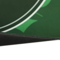 SPORTNOW Professional Poker Mat, Six-Player Water-resistant Poker Table with Felt Surface, Carry Bag, Green(m-9)