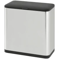 HOMCOM 8L Hanging Kitchen Bin, Rubbish bin with Lid and Removable Inner Bucket for Under Cabinet Door, Under Sink, Office(m-11)