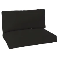 Outsunny Two Piece Seat Pallet and Back Cushions - Black(m-10)