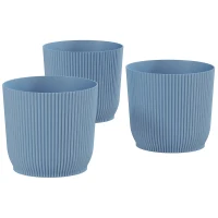 Outsunny Set of Three Ф22cm Planters - Blue(m-1)