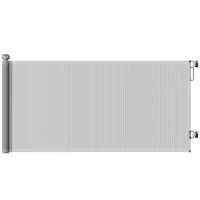 PawHut Retractable Stair Gate Extends Up to 180 cm Wide, Dog Gate for Doorways, Stairways, Hallways, Grey(m-1)