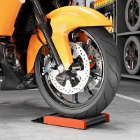 HOMCOM Motorcycle Wheel Cleaning Roller Stand with Aluminium Alloy Frame and Rollers, Motorcycle Maintenance Stand for Tyre Cleaning and Chain Lubrication, Fit Tyre Width < 180mm, Bikes < 500lb, Black(m-2)