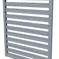 Outsunny Wall Mounted Plant Stands Set of 2, Fir Wood Flower Stand with Shelves and Slatted Trellis for Patio, Balcony, Porch(m-8)