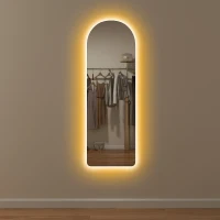 HOMCOM 120 x 40cm Arch Mirror, with LED Lights(m-10)