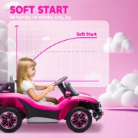 AIYAPLAY Volkswagen Licensed Kids Electric Car with Remote Control for Ages 3-6 Years, Pink(m-6)