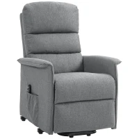 HOMCOM Electric Riser Recline Armchair, with Footrest - Grey(m-11)