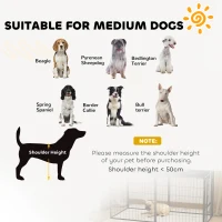 PawHut 2 Piece Dog Pen Expansion Pack for 80cm High Pet Playpen with 3 Stakes, for Small and Medium Dogs(m-6)