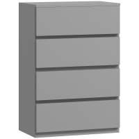 HOMCOM Chest of Drawers, 4-Drawer Storage Cabinets, Modern Dresser, Storage Drawer Unit for Bedroom