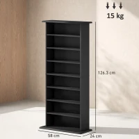 HOMCOM 360 CD Storage Unit - Black(m-3)