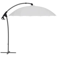 Outsunny 2.7m Cantilever Parasol, with Cross Base - Grey(m-10)