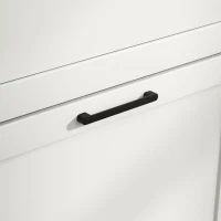 HOMCOM Modern Shoe Cabinet with 2 Flip Drawers and Adjustable Shelves, Narrow Shoe Storage Cabinet with Open Compartment, Holds 10 Pairs for Entryway, Hallway, White(m-9)
