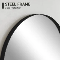 HOMCOM 50 x 70cm Arched Home Mirror - Black(m-4)