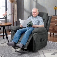 HOMCOM Power Lift Recliner Chair with Vibration Massage, Heat, USB - Grey(m-8)