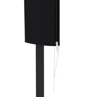 Outsunny Garden Parasol Cover, Outdoor Patio Umbrella Protector Weatherproof Garden Patio with Rod, Zipper for 2-4.6m Parasol, Φ60 x 160cm, Black(m-7)