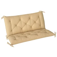 Outsunny Two-Seater Bench Cushion - Khaki(m-10)