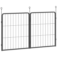 PawHut Two-Piece Dog Pen Expansion Pack for Small Dogs, 60cm Tall Animal Pen with Three Connecting Stakes(m-1)