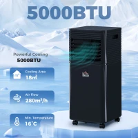 HOMCOM 5000 BTU 4-In-1 Portable Air Conditioner Unit for Room up to 18m², Good Housekeeping Institute Approved(m-3)