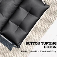 Outsunny Set of Two 190 x 56cm Sun Lounger Cushions - Dark Grey(m-6)