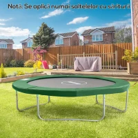 HOMCOM Husă pentru Trambulină, Pliabilă și Portabilă, de Grădină din Plastic,  Ø305x1,5 cm, Verde(m-2)