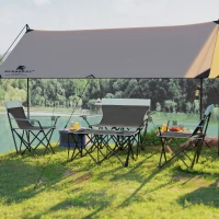 Outsunny Four-Piece Portable Picnic Table Set - Grey(m-9)