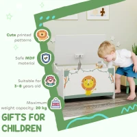AIYAPLAY Toy Box with Lid, Safety Hinges and Groove Handles, Toy Storage organiser for Kids, Living Room, Playroom, Green(m-7)