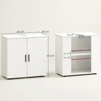 kleankin Under Sink Cabinet with Shelf - White(m-3)