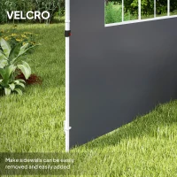 Outsunny 3 Meters Gazebo Replaceable Exchangeable Side Panel Wall Panels Walls With Window, Dark Grey(m-5)