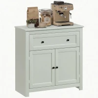 HOMCOM Sideboard Storage Cabinet, Modern Kitchen Cupboard with Adjustable Shelf, Drawer and Double Doors, Green(m-10)