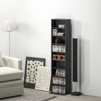 HOMCOM 260 Narrow CD Storage Unit - Black(m-2)