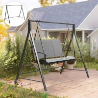 Outsunny Steel Frame Multi-Swing Seat Frame - Black(m-7)
