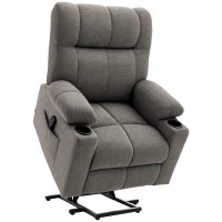 HOMCOM Electric Riser and Recliner Chair for Elderly, Power Lift Recliner Chair with Remote Control, Grey(m-10)