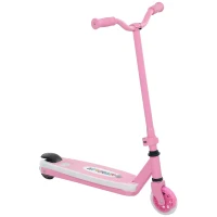 AIYAPLAY Electric Scooter for Kids Aged 4-7 Years, with Flashing LED Lights, Rear Auxiliary Wheels, Pink(m-11)
